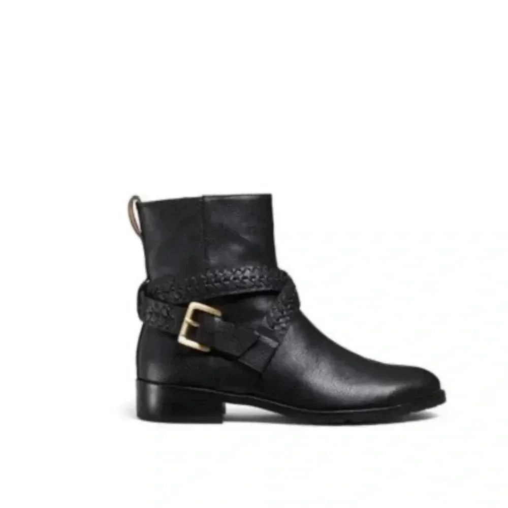 New Jack Rogers Eliza Moto Black Bootie‎ Sz 8